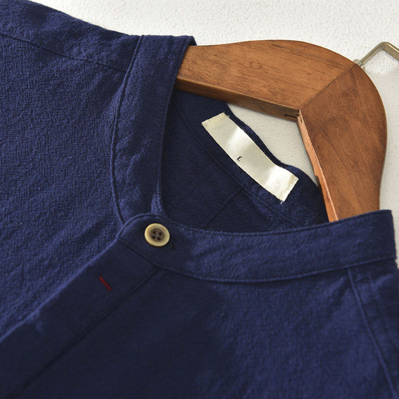 Santino Linen Henley — Men's Breathable Short-Sleeve Linen Shirt