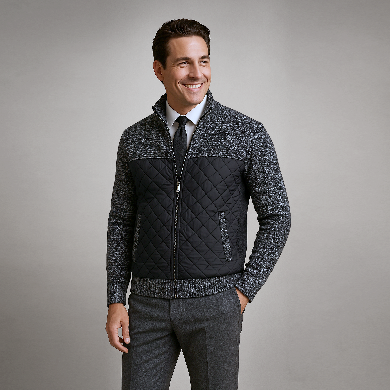 Harrison Knit Panel Jacket