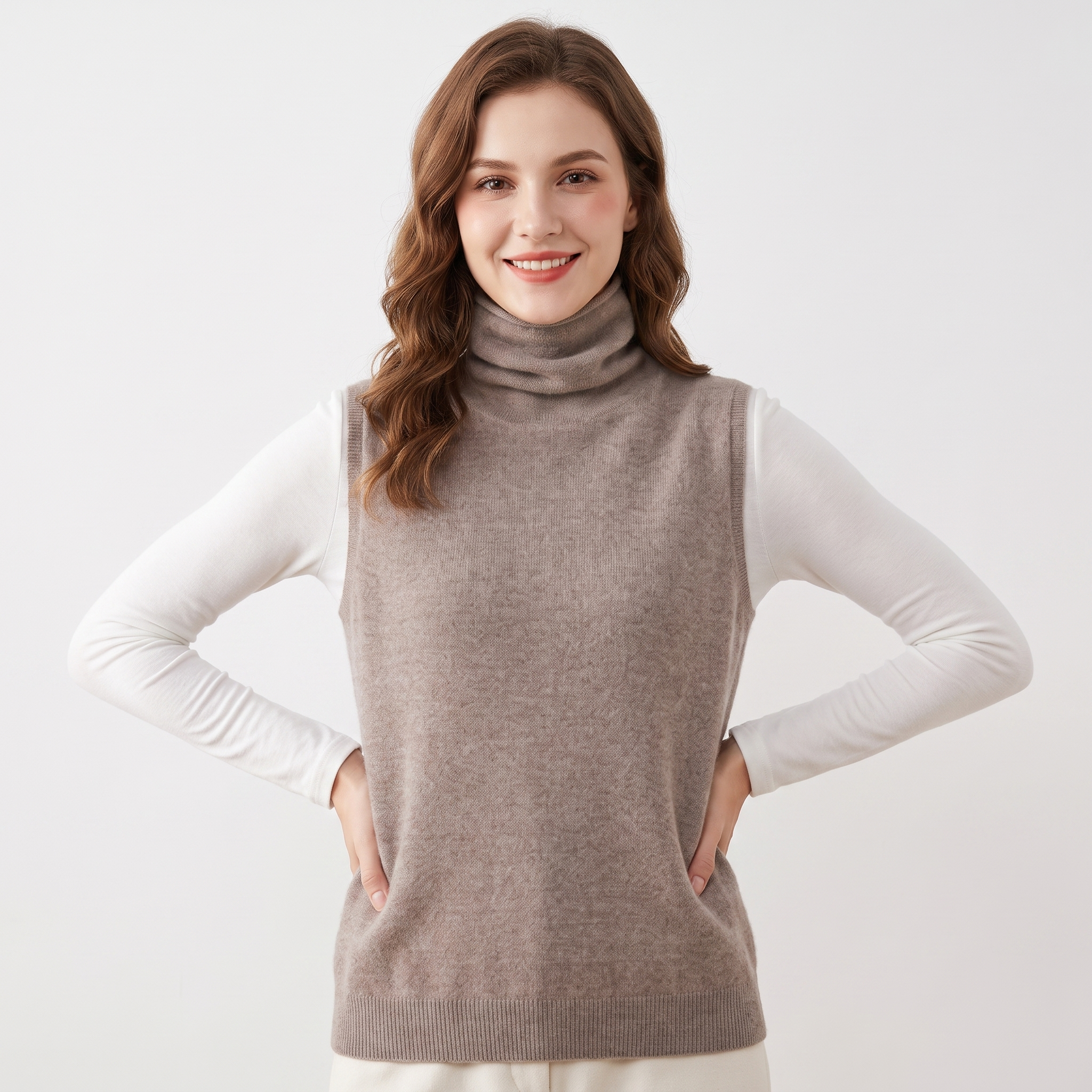 The Cecily Knit Vest — layered look