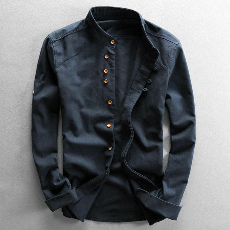 Men's Katana Cuban Collar Shirt — Short-Sleeve Camp Collar