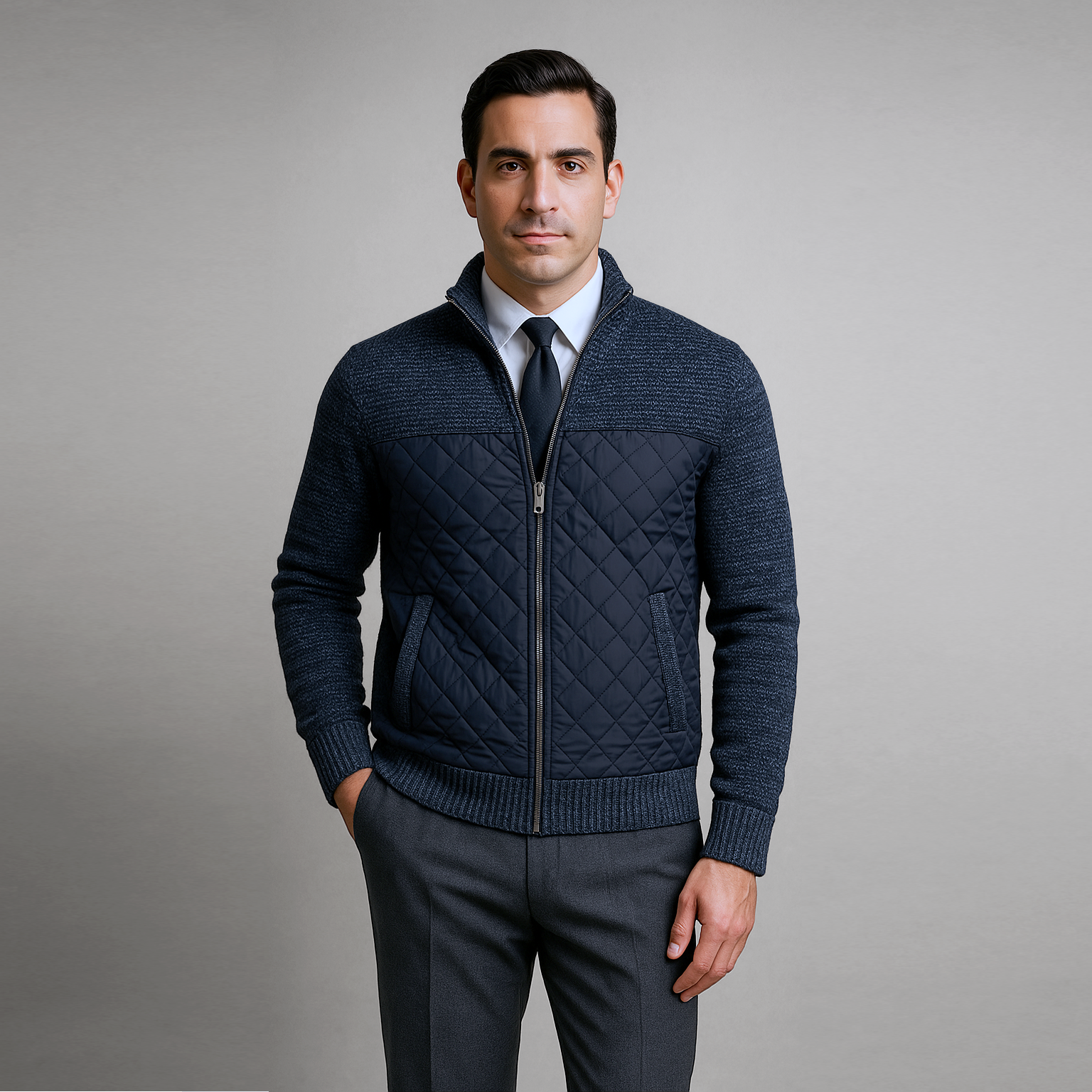 Harrison Knit Panel Jacket