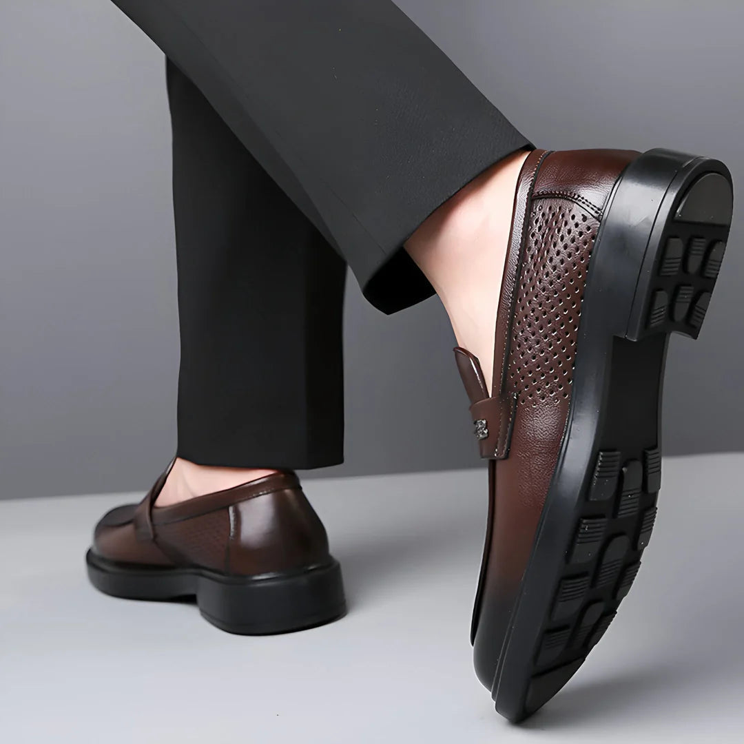 Alessio Aero‑Leather Loafers