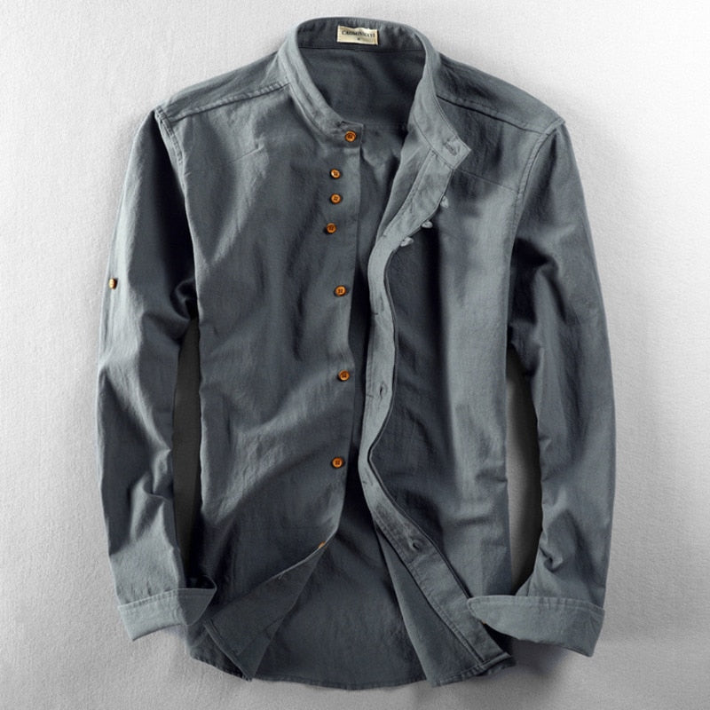 Men's Katana Cuban Collar Shirt — Short-Sleeve Camp Collar