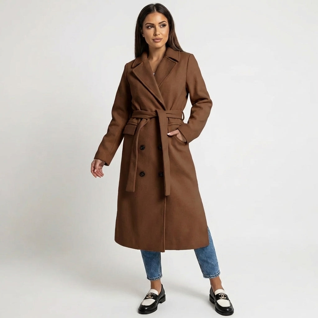 The Charlotte Belted Overcoat — full look