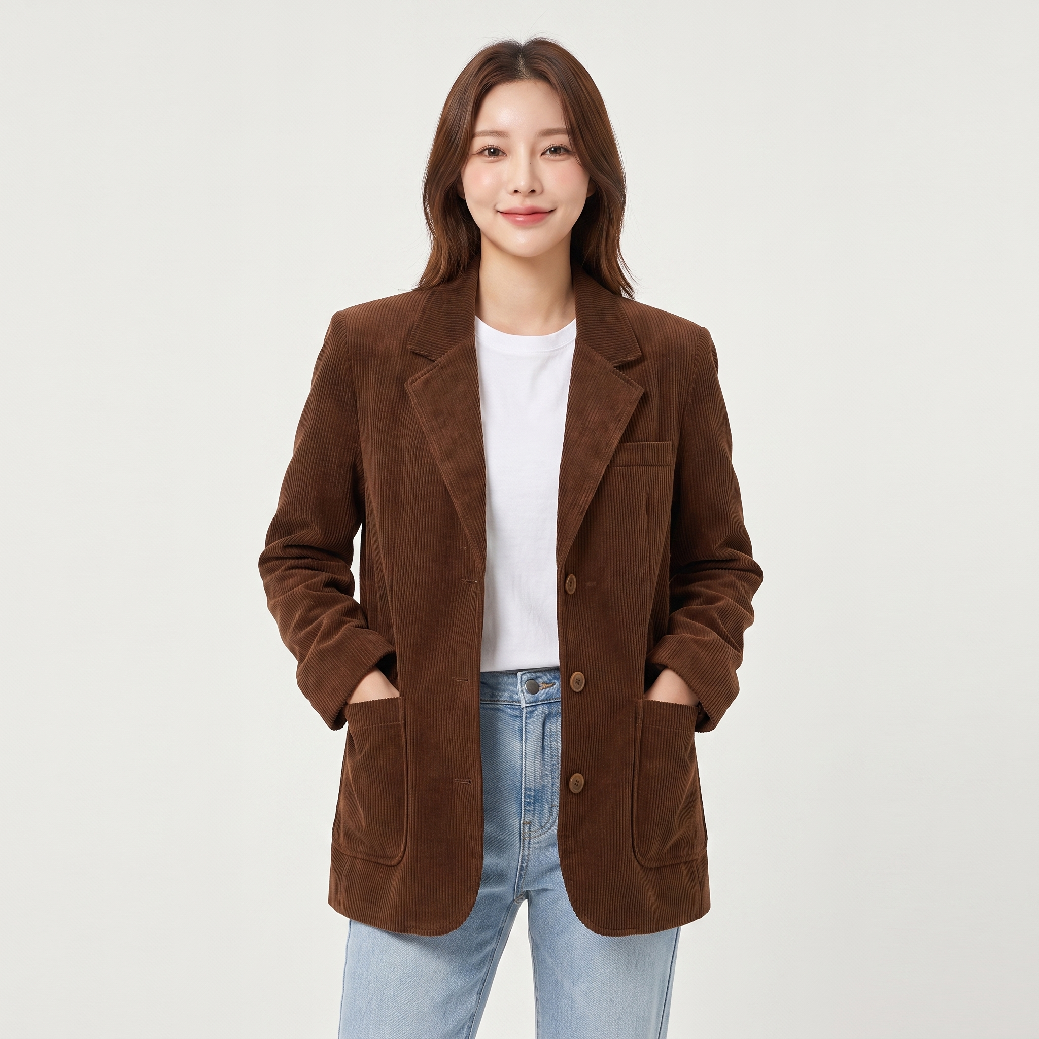 The Josephine Corduroy Blazer — front